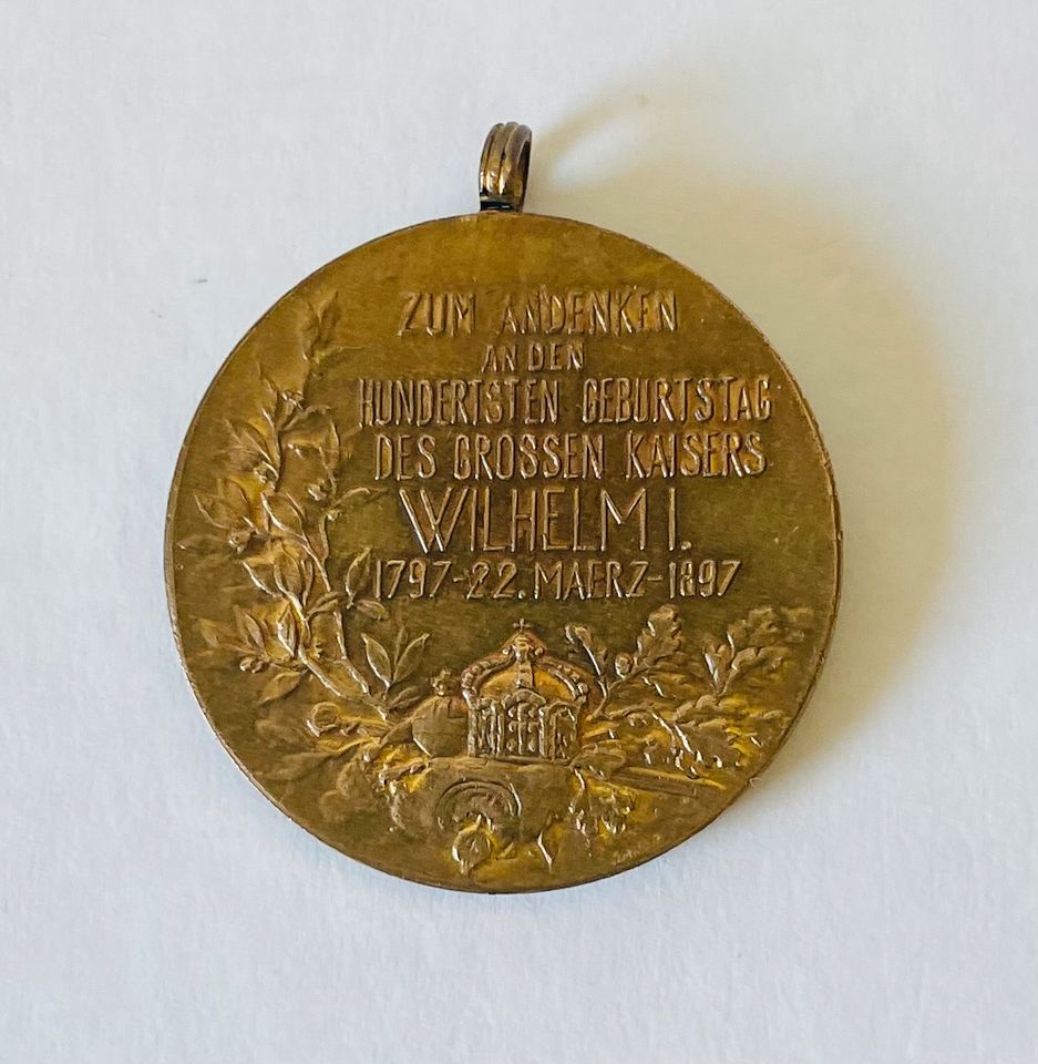 Medaille -Wilhelm der Große zum Andenken 1797-22März-1897 in Garbsen