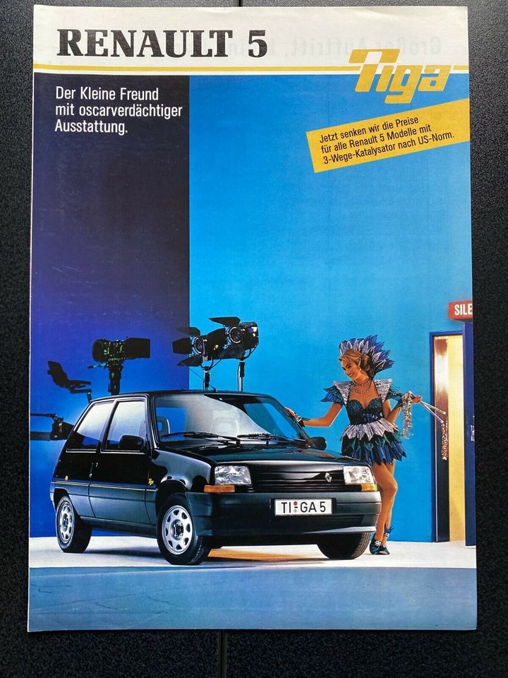 Prospekt Renault 5 Tiga von 05/1989 in Mettmann