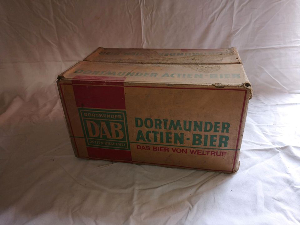 Karton Dortmunder Actienbier in Querfurt