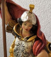 Holzskulptur, -figur, Heiliger St Florian, Schnitzerei, Feuerwehr Baden-Württemberg - Sindelfingen Vorschau
