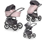 Kinderwagen 4 in 1 Basic Pastel by Lux4Kids - Powder Pink Baden-Württemberg - Blumberg Vorschau