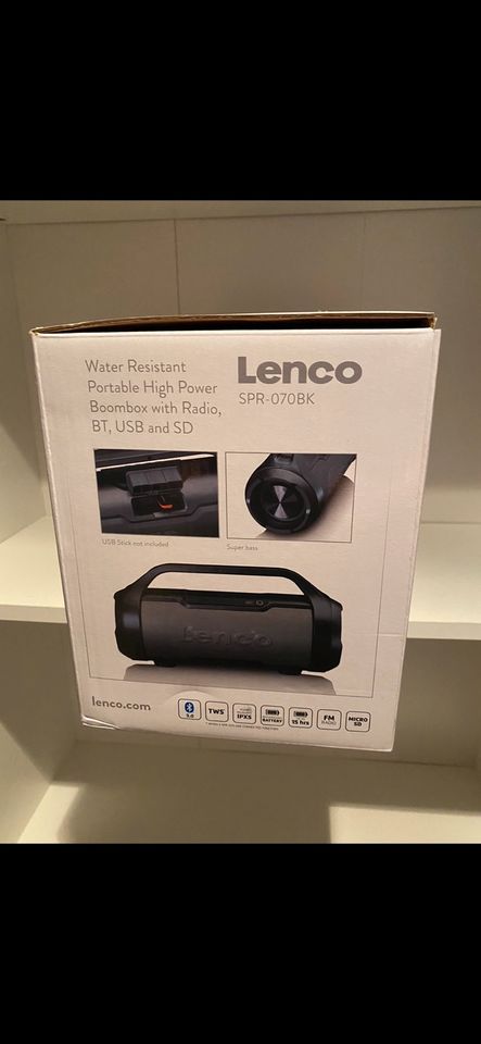 Lenco Soundbox SPR-070 BK Tragbar Radio BT USB SD in Melle
