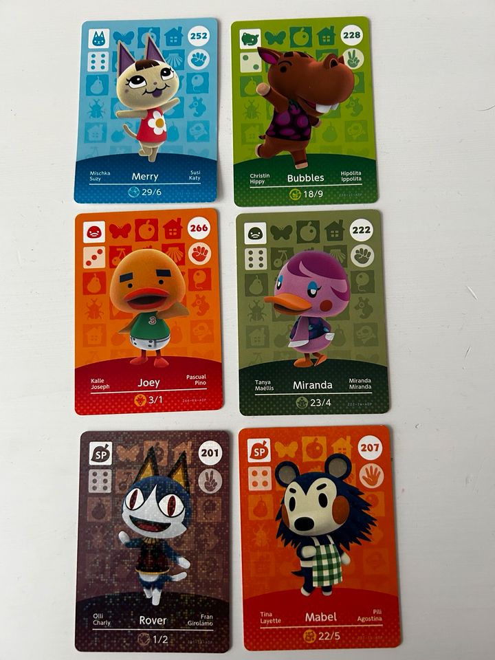 6 Karten Animal Crossing Amiibo in Dorsten