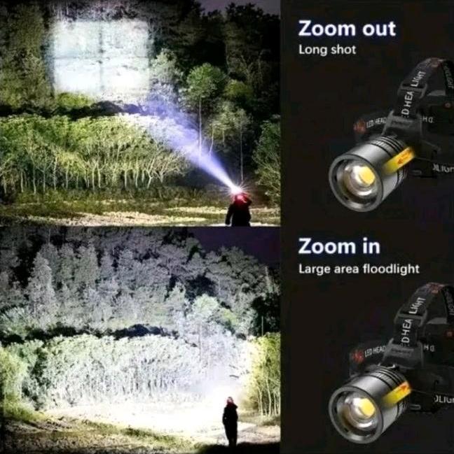 Wiederaufladbare LED-Stirnlampe, XHP70.2 & XHP50.2 LED, Zoom, uvm in Mitteleschenbach