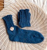 41/42 dicke handgestrickte Kuschelsocken • Tweed jeans Bettsocken Nordrhein-Westfalen - Schloß Holte-Stukenbrock Vorschau