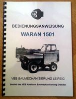 Bedienanweisung Dumper Waran 1501 nicht Robur Multicar Sachsen-Anhalt - Aschersleben Vorschau