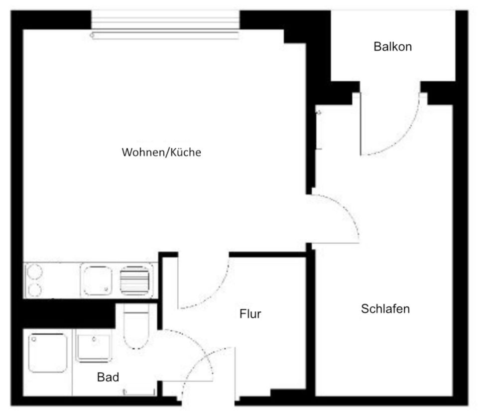 Altstadt - Nachmieter für 2-Raum Wohnung (Einbauküche, Balkon) in Dresden