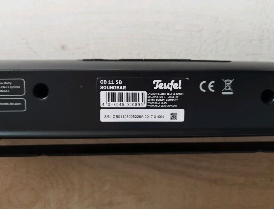 TEUFEL Soundbar + Subwoofer-Weiß + Fernbedienung in Bad Gottleuba-Berggießhübel