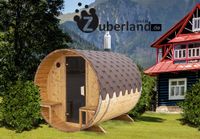 20% Rabatt, Fass Sauna 2,4m x 2,2mØ, Thermoholzsauna mit Terrasse Niedersachsen - Delligsen Vorschau