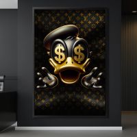 Wandbild Leinwand mit Rahmen, Scrooge Mcduck , Luxus Geld , Deko Stuttgart - Stuttgart-Ost Vorschau