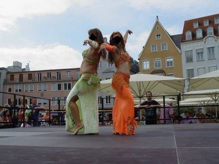 Duo Bauchtanz Kostüm Gr. 38 Orange 6 teilig  Bauchtanzkostüm in Augsburg