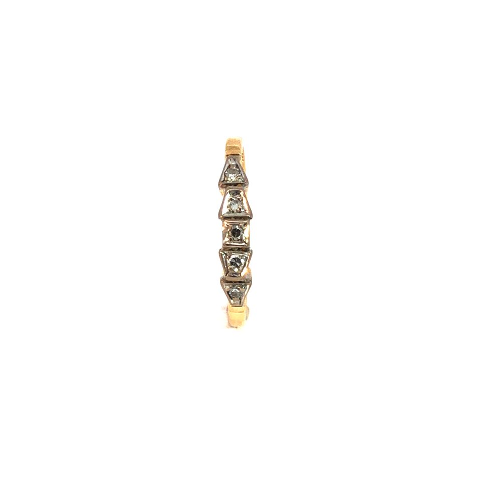 Ring Bicolor 750 / 18 Karat mit Diamanten Gr. 53 Nr. 5387 in Peine