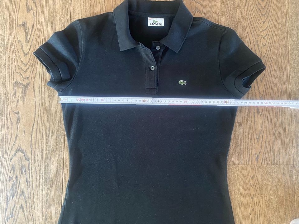 Lacoste Damen Poloshirt Slim Fit Gr. XS (34) schwarz in Meerbusch