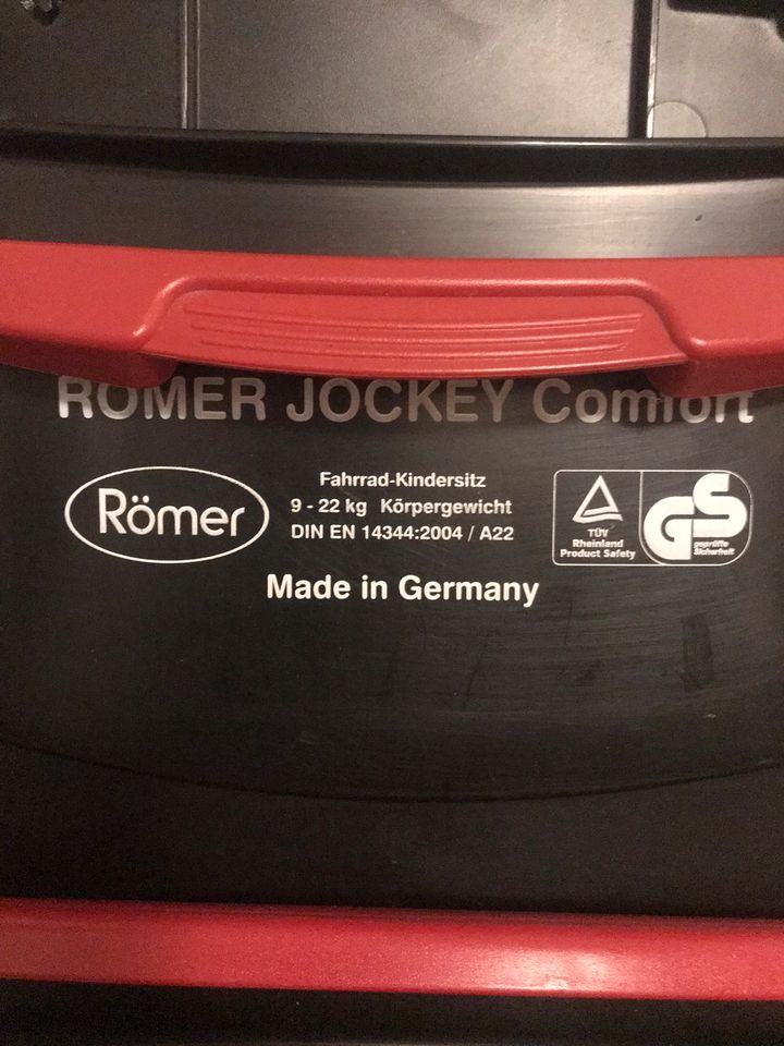 Kindersitz Römer Jockey Comfort Fahrradsitz schwarz / rot 9-22KG in Hamburg