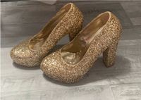 Gold Glitzer Pumps High Heels 36 Bayern - Abensberg Vorschau