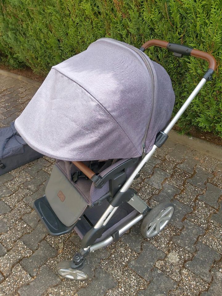 Abc design turbo 4 Kinderwagen mit Wanne / Buggy grau in Geisenheim