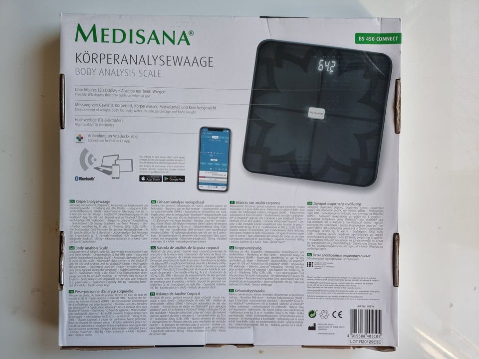 Medisana BS 450 connect mit App - Körperanalysewaage 3J. Garantie in  Duisburg - Duisburg-Mitte | eBay Kleinanzeigen ist jetzt Kleinanzeigen