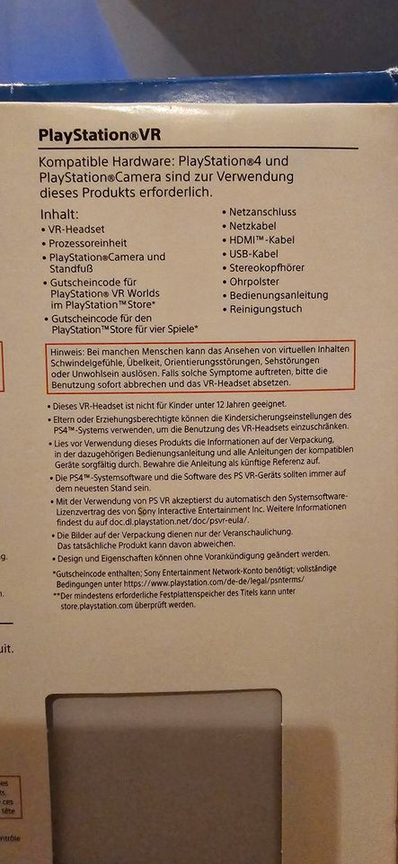 VR-Brille PS4 / Gebraucht / Komplettset in Hornberg