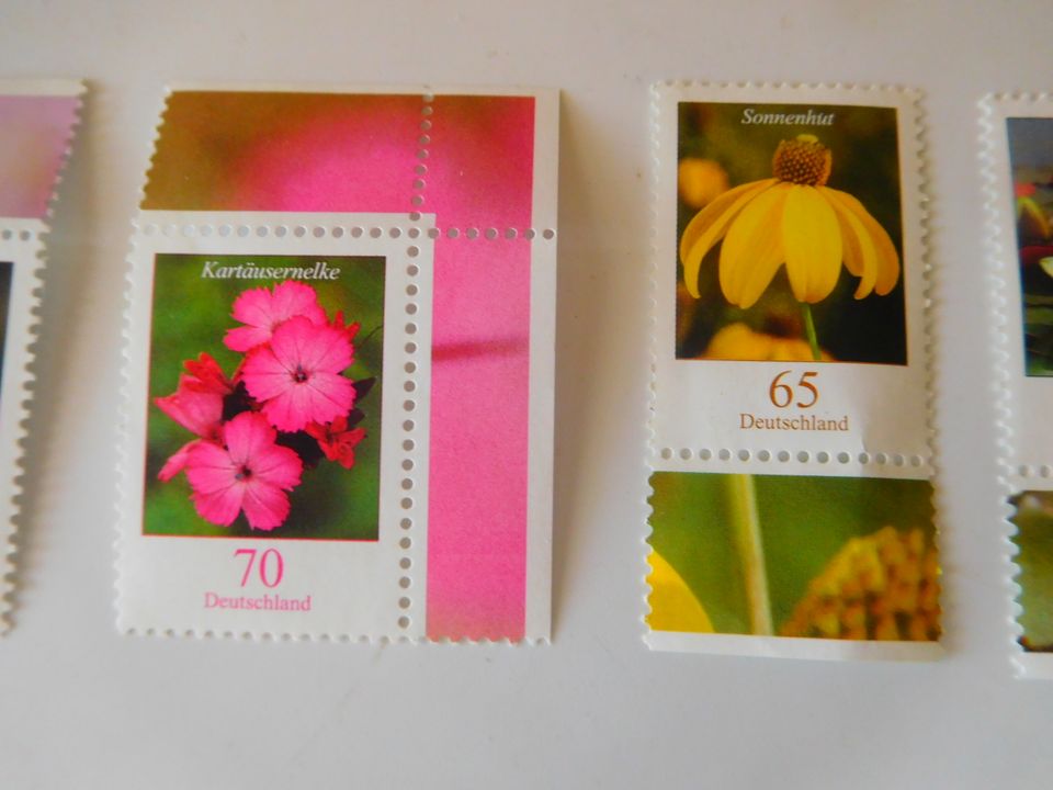 Briefmarken postfrisch Blumenserie in Walsdorf Eifel