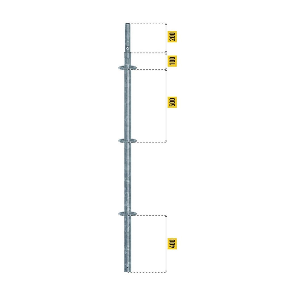 Vertikalstiel mit Rohrverbinder (50 - 400cm)  Gerüst Modulgerüst in Vechelde