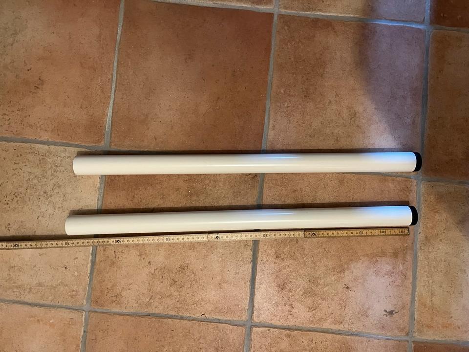 2x Ikea Tischbein weiß 70 cm verstellbare Fußkappen in Barmstedt