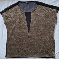 Only festliches Shirt durchsichtig schwarz/gold Gr. M Brandenburg - Wustermark Vorschau