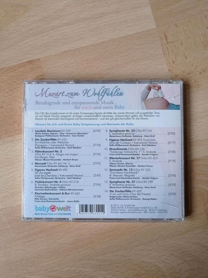 CD Entspannungsmusik für die Schwangerschaft von Mozart in Seester