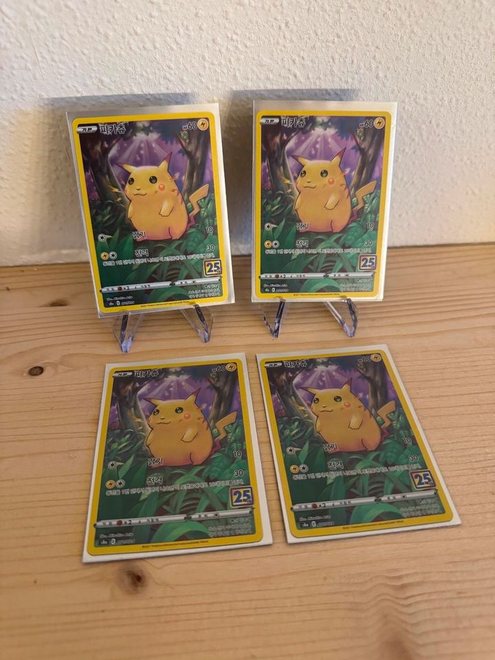 Pokemon Celebration Pikachu Koreanisch 001/028 x4 Holo in Ladenburg