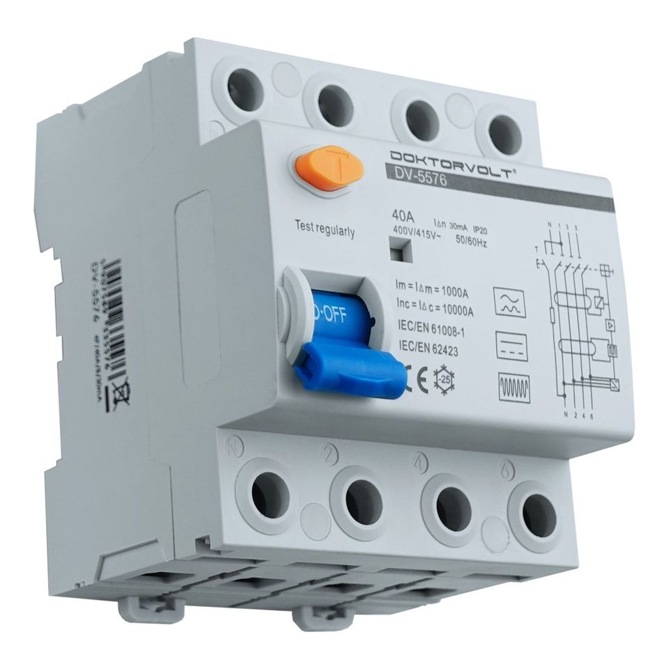 Wallbox Fehlerstromschutzschalter FI Typ B E-Auto 40A 30mA 4P IP20 Allstromsensitiv RCD 5576 in Görlitz