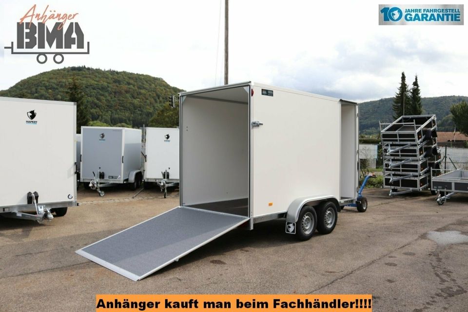 Hapert Kofferanhänger Sapphire L-2 350x180x210 2700kg + Auffahrkl in Tannheim