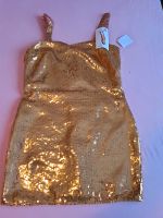 Pailletten Kleid Gold Gr. M Silvester Karneval Fasching Sexy Schleswig-Holstein - Groß Vollstedt Vorschau