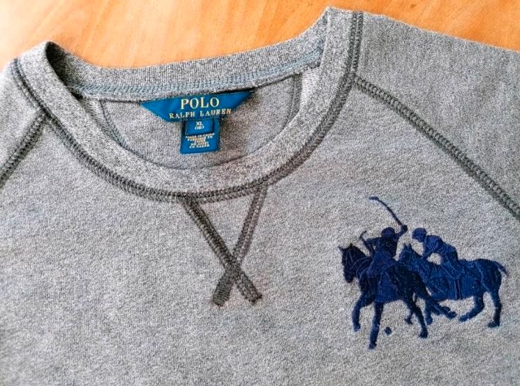 POLO RALPH LAUREN GR. 16 XL 158 164 PULLOVER PULLI GRAU in Wuppertal