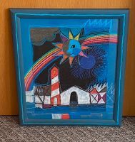 Rosina Wachtmeister 1994 Bild mit Holzrahmen blau / 47 x 57 cm Harburg - Hamburg Fischbek Vorschau