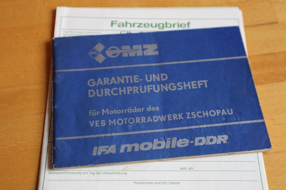 MZ ETZ 250 mit originalen Papieren und TÜV in Döbern