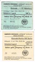 alte Eintrittskarten Tickets Frankfurt Nürnberg Hertha BSC Berlin Hessen - Fulda Vorschau