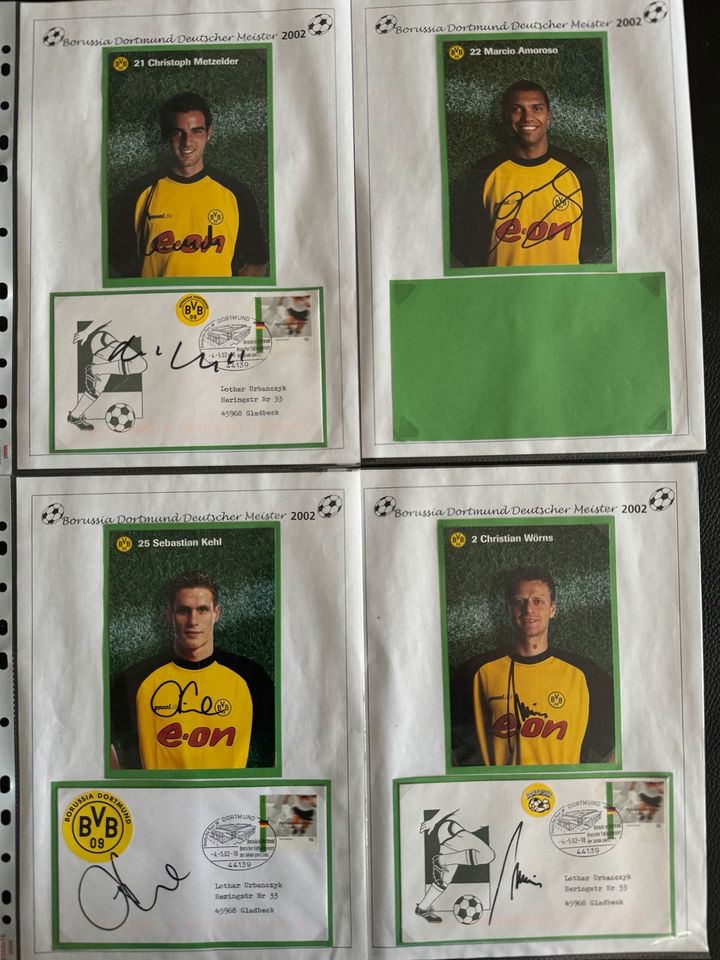 BVB Sammlung Autogrammkarten/Briefe Sticker in Dortmund