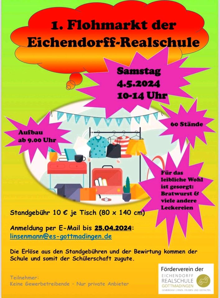 Heute von 10 - 14 Uhr Flohmarkt in Gottmadingen