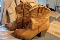 Rockabilly Braun Cognac Kunstleder Stiefeletten,36 Bayern - Memmingen Vorschau