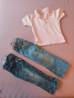 Mädchen Jeans Polo Shirt rosa 92 Bayern - Blindheim Vorschau