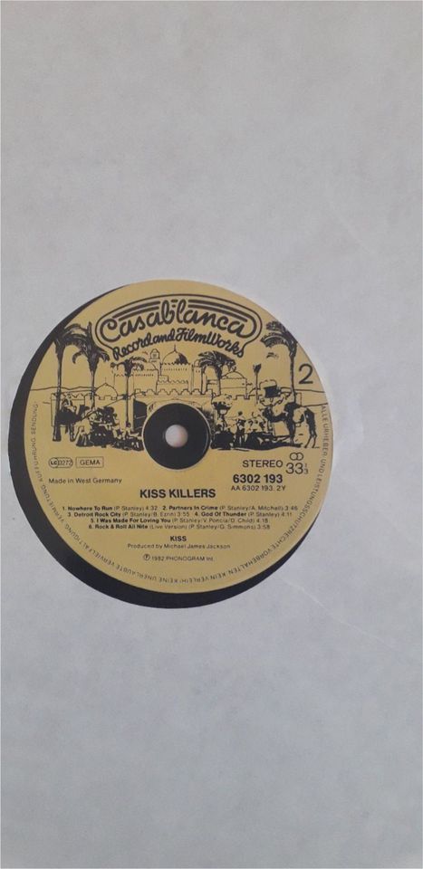 KISS- Killers- Vinyl- Germany 1982- Phonogram-yellow label- used in Bedburg-Hau
