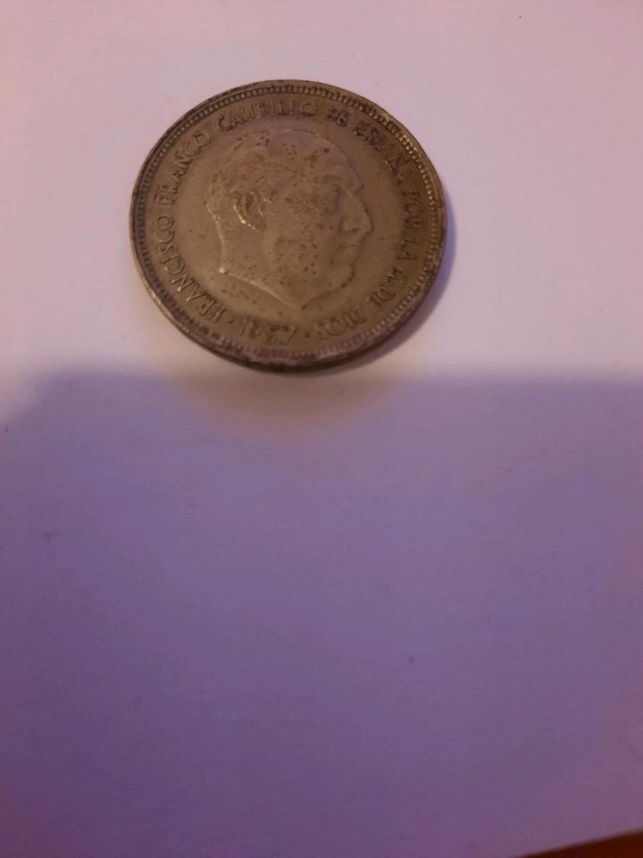 Münze Spanien 25 Pesetas von 1957 in Berlin