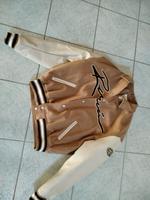 College Bomber Jacke Stoff mit Leder beige braun Herren gr.L Bayern - Erlangen Vorschau