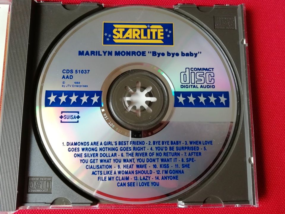 CD  "  Marilyn Monroe  "  Bye Bye Baby in Buggingen