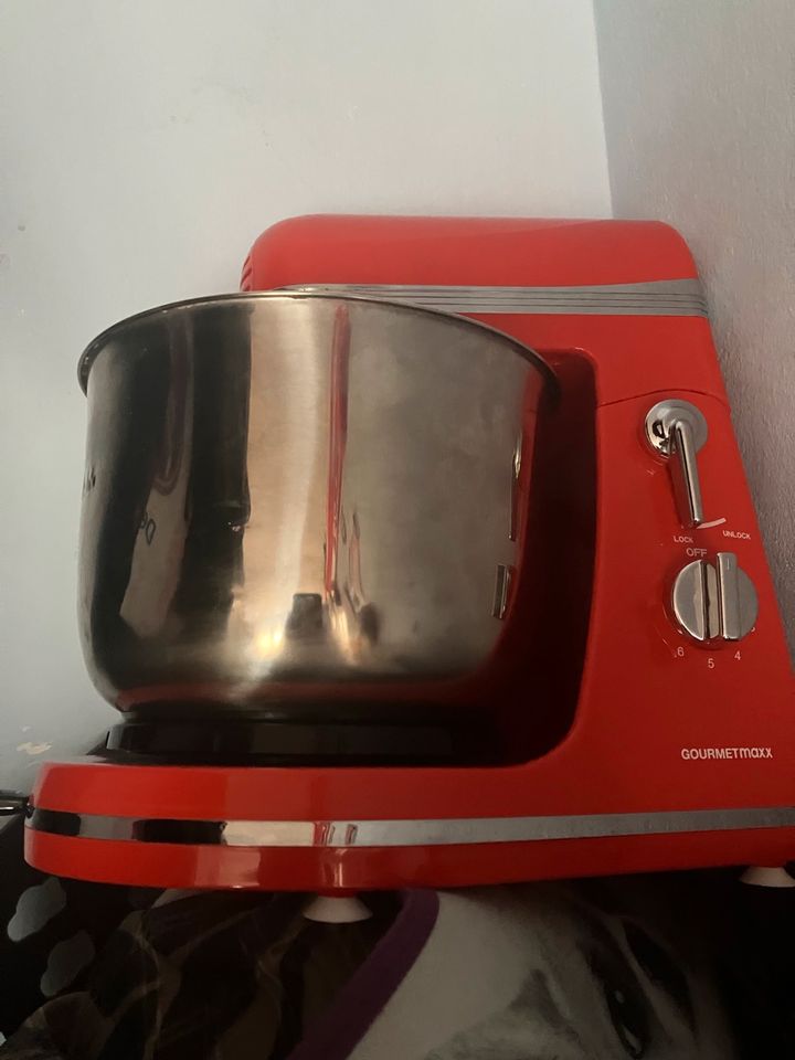 Gourmetmaxx Küchenmaschine  Retro Style rot in Feucht