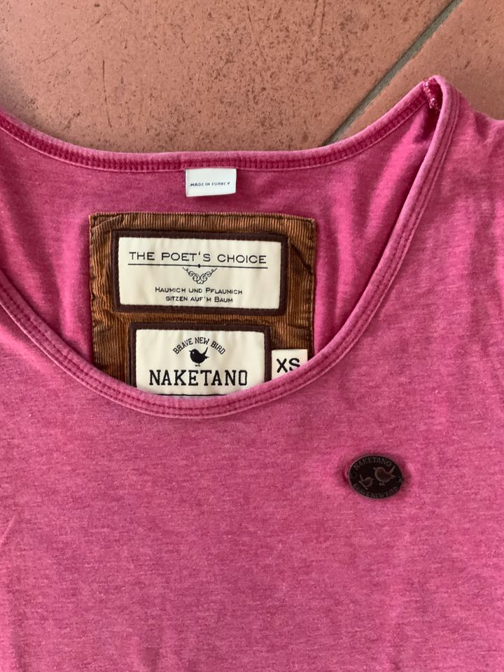 Naketano T-Shirt, magenta beerenfarben, meliert Gr. XS. in Melle