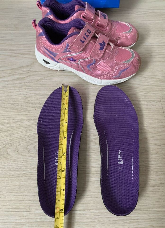 Lico Sneaker rosa glänzend Hallen Sportschuhe Schule Gr. 32 in Hördt