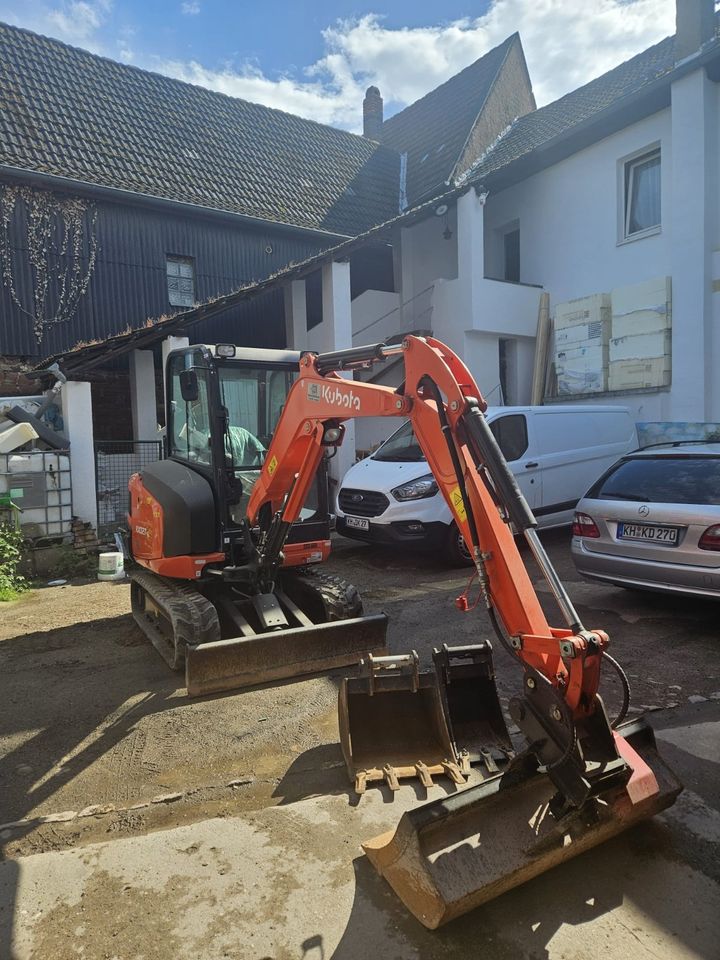 VERLEIH  Bagger Kubota 2023 2,7t / Baggerarbeiten in Langenlonsheim