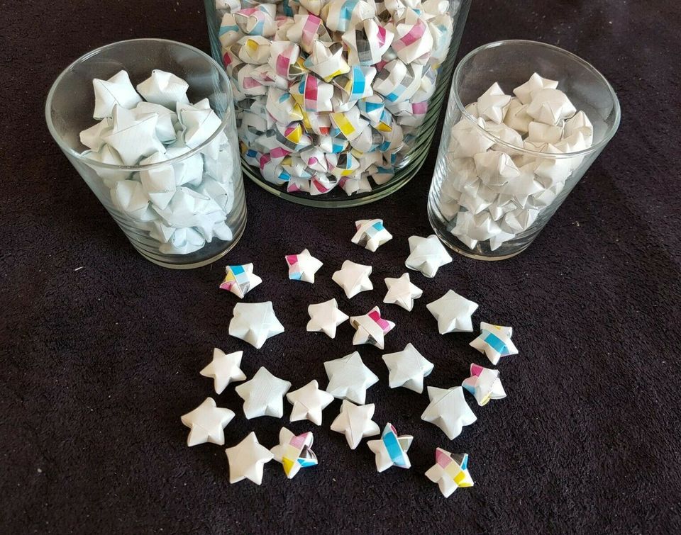 Lucky Stars, Deko-Sterne, Origami-Sternchen, je 15 Stück in Kornwestheim