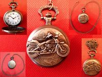 Bikeruhr Motorrad Taschen Uhr Taschenuhr Kettenuhr in Bronze Nordrhein-Westfalen - Krefeld Vorschau