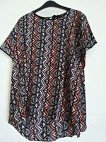Bluse/Shirt Gr. XL (Gr. 48/50) C&A, schwarz/weiß/Orange gemustert Nordrhein-Westfalen - Ense Vorschau